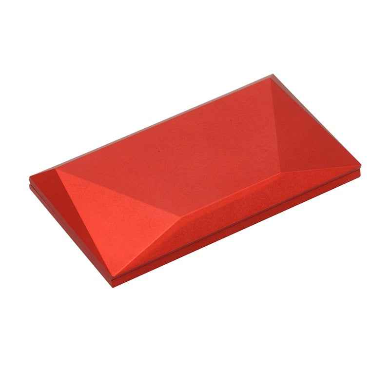 Diamond-shaped ring box with folded lid, red
