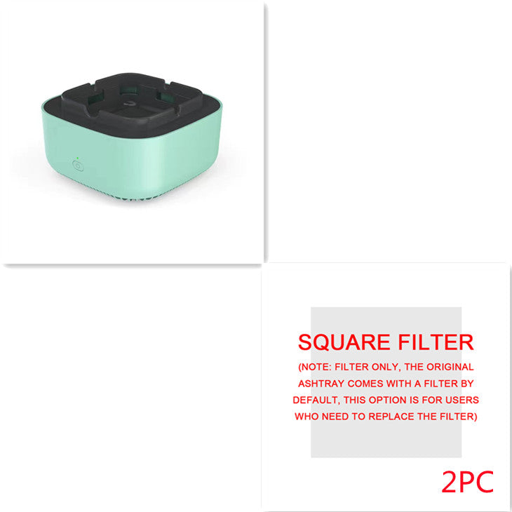 Square filter replacement insert for air-purifying ashtray, 2-pack