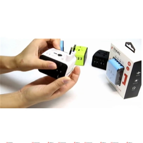 Multi-function socket adapter with USB ports held in hands