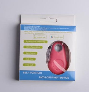Retail box for Bluetooth anti-lost tracker device with red water-drop tag