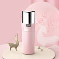 Pink stainless vacuum bottle with digital 26°C temperature readout
