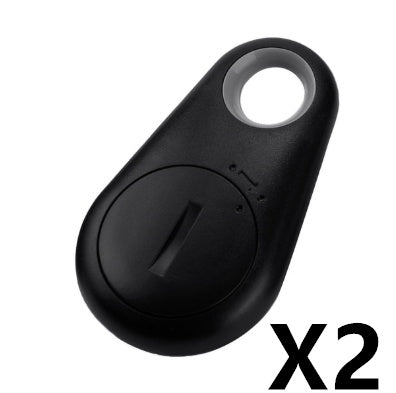 Water drop Bluetooth anti-lost tracker, black key fob with hanging loop