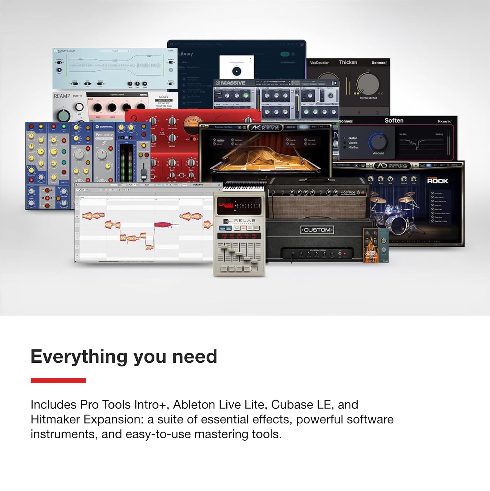 Focusrite Scarlett 18i16 USB audio interface software bundle screenshots