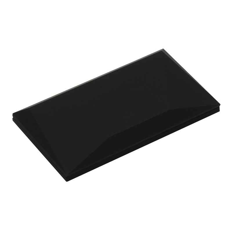 Diamond-shaped ring box with folded lid, black