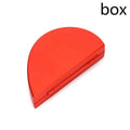 Red heart-shaped ring box with metal hinge and clasp