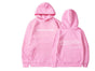 Pink and white text