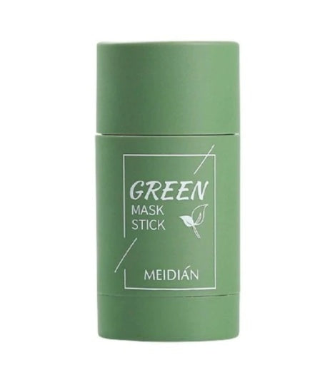 Green mask stick clay jar labeled "GREEN" and "MEIDIAN"