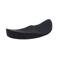 Ergonomic mouse wrist rest, dark black curved cushion with smooth surface